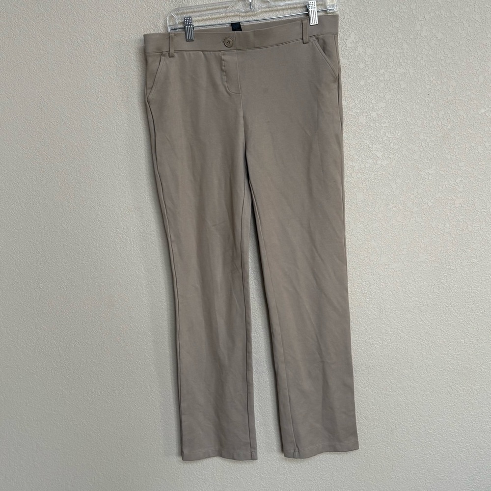Tapata Taupe Stretch Straight Leg Work Pants Size 8 Classic Office